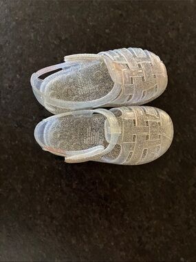 Kids Clear Glitter Jelly Sandals